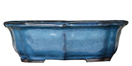 บอนไซเคลือบ 30x23x10cm กระถางเซรามิกในร่มสีฟ้า